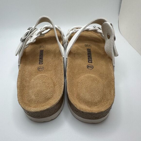 CUSHIONAIRE Women's Cork footbed Sandal with +Comfort 9.5 WIDE WHITE - Picture 4 of 7